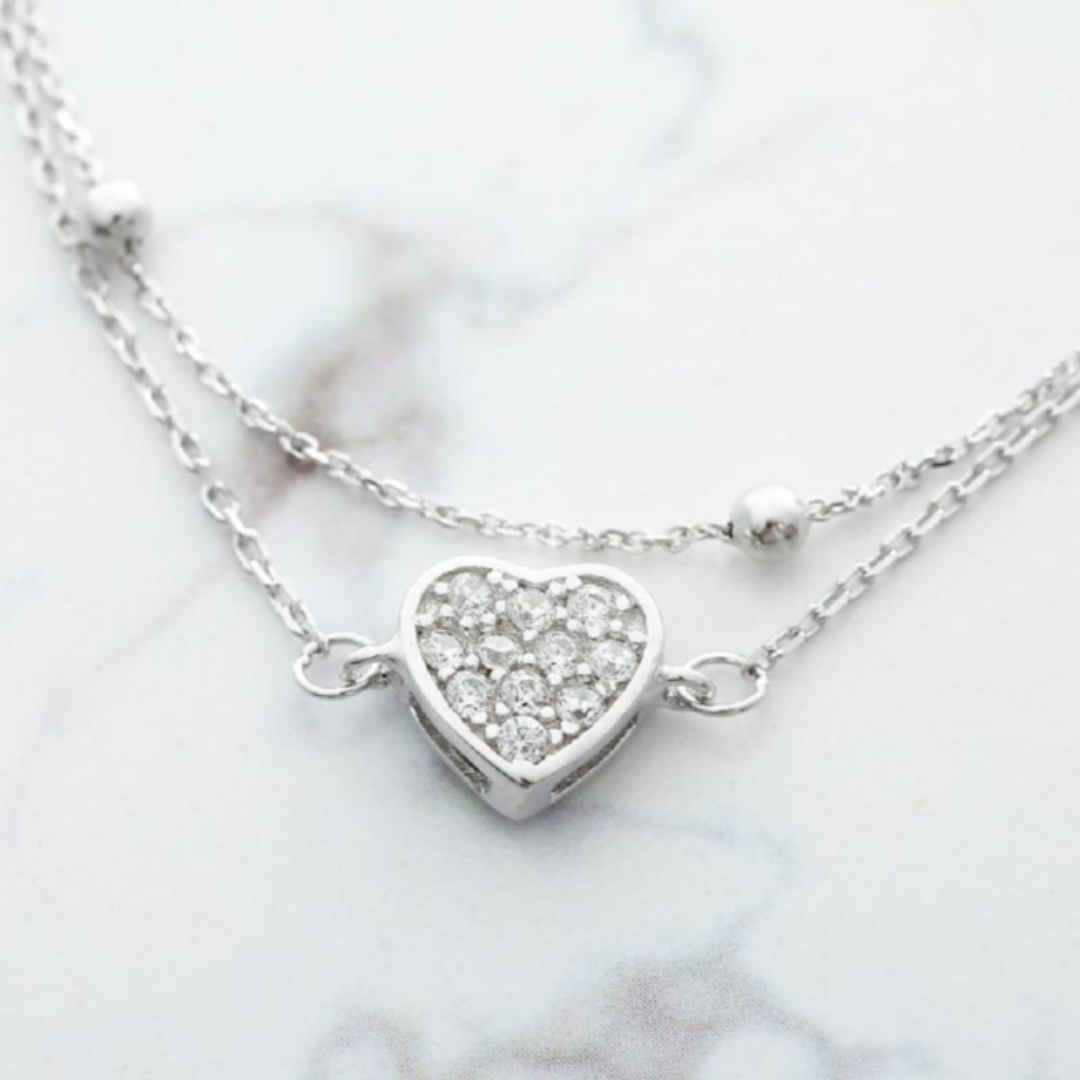 Sterling Silver with Germanium Therapy Love Anklet - Image 4